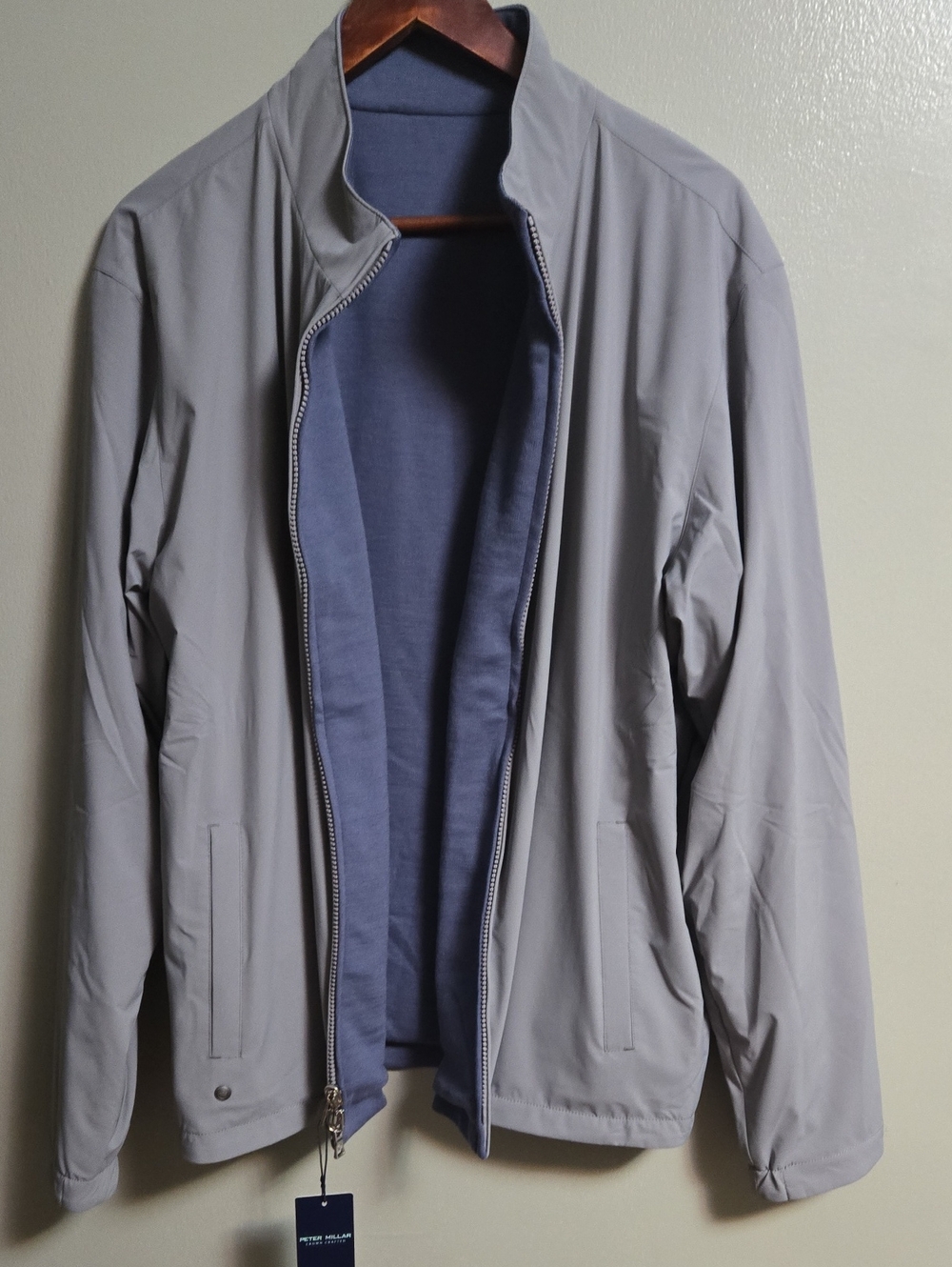 Peter Millar Ryder Reversible Gray Blue Men's Jacket MF25XZ06 Size US XL $375